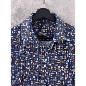 Rhoback Performance Polo Shirt Mens Size Medium Blue The Old Fashioned Golf